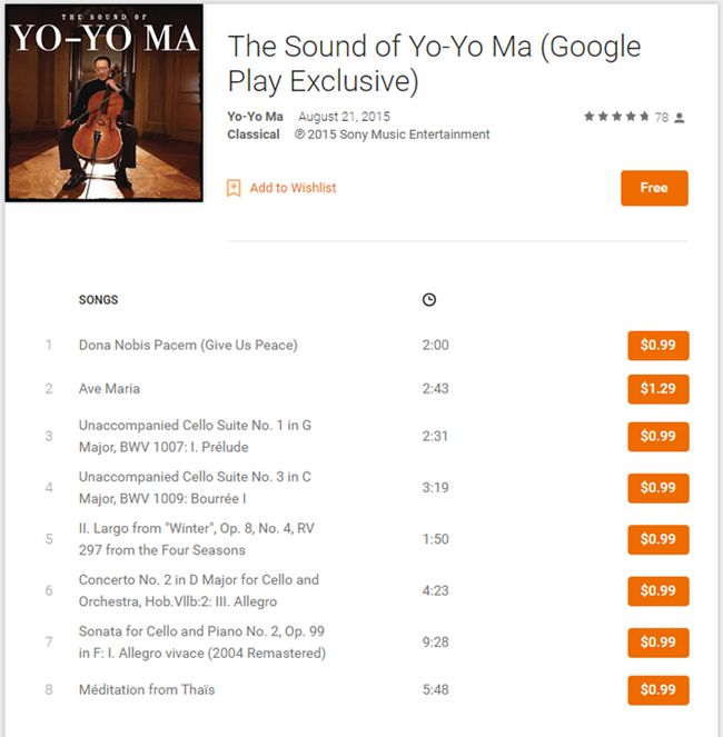 Fotografía - [Offre Alerte] obtenir gratuitement un classique Yo-Yo Ma album On The Google Play Store